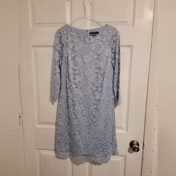 Jessica Howard blue lace Floral dress - Picture 1 of 5
